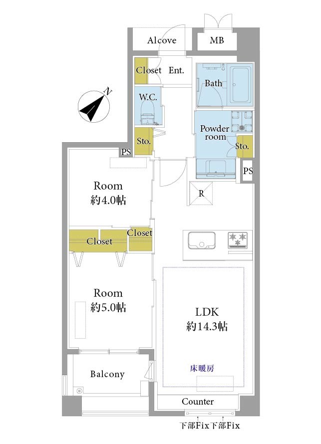 ピアース東京インプレイス 間取図・土地図