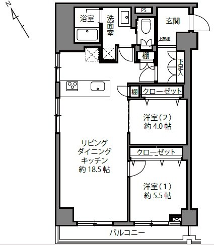 シャンボール新宿御苑前 間取図・土地図