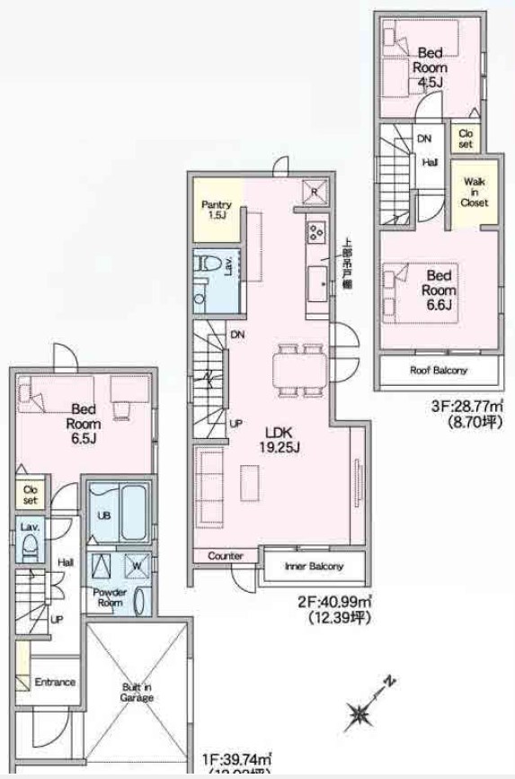 豊島区千早４丁目　新築戸建　全1棟 間取図・土地図