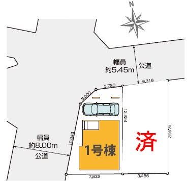 中野区江古田１丁目　新築戸建　最終1号棟 全体区画図