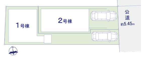 杉並区阿佐谷南２丁目　新築戸建　2号棟 全体区画図