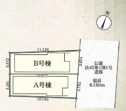 大田区大森南４丁目　新築戸建　B号棟  全体区画図