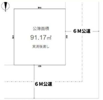 台東区日本堤１丁目　売地　A区画  間取図・土地図