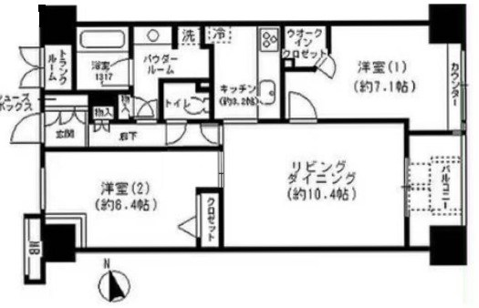 東新宿レジデンシャルタワー 間取図・土地図