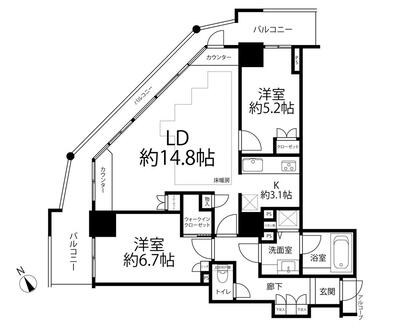 セントラルレジデンス新宿シティタワー 間取図・土地図