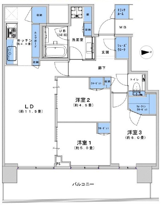 パークタワー晴海 間取図・土地図