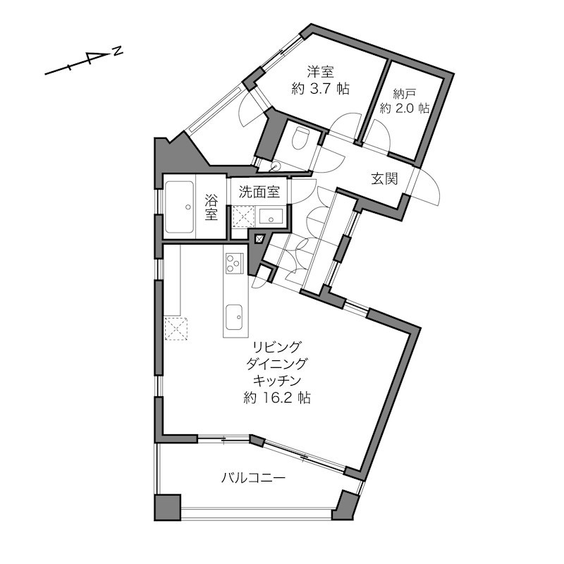小田急コアロード広尾 間取図・土地図