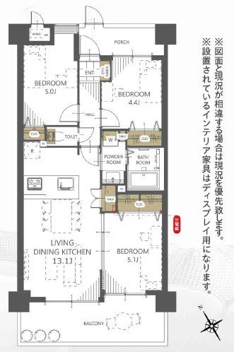 ドメス久地 間取図・土地図
