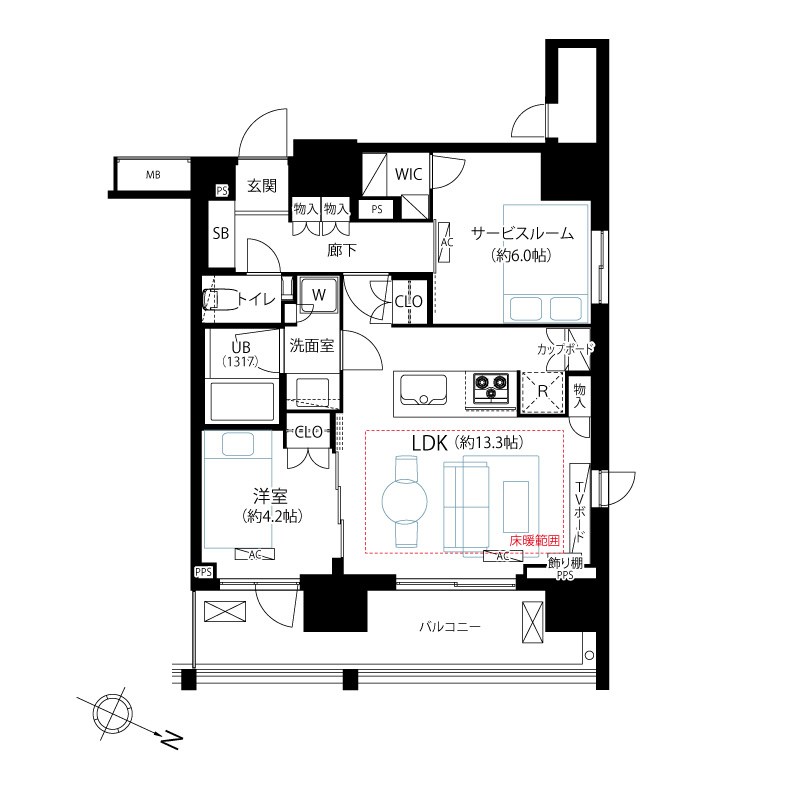 ピアース渋谷ＷＥＳＴ 間取図・土地図