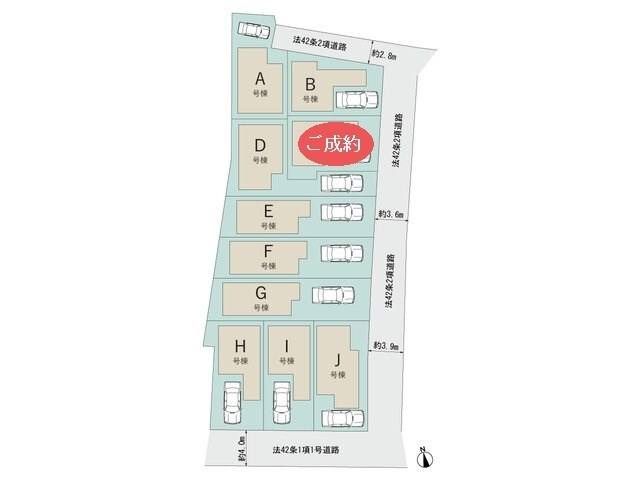 川崎市高津区溝口６丁目 新築戸建 E号棟 全体区画図