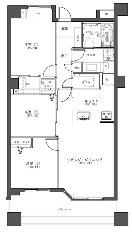 ダイナシティ三宿 間取図・土地図