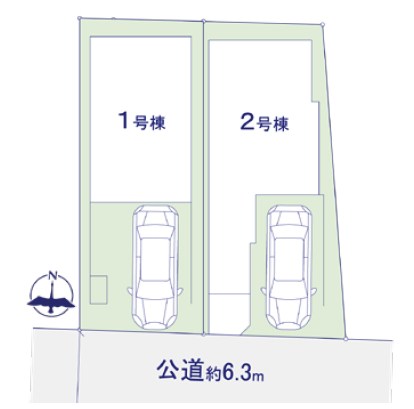 江東区大島８丁目　新築戸建　1号棟 全体区画図