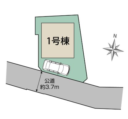 調布市多摩川３丁目　新築戸建　全1棟 区画図