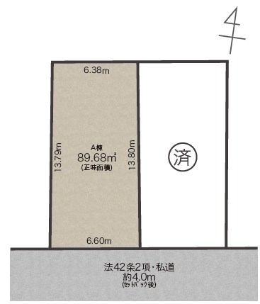大田区中央５丁目　新築戸建　最終A棟 全体区画図