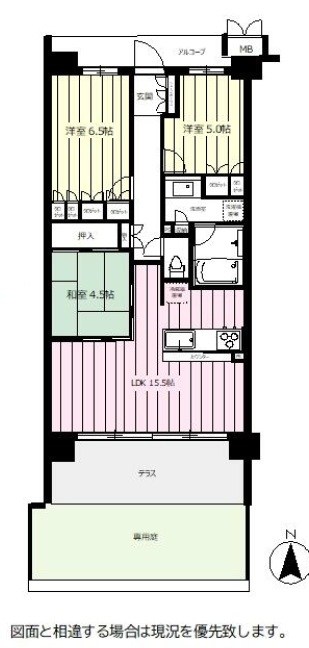 ラグゼコート　Ａ棟 間取図・土地図