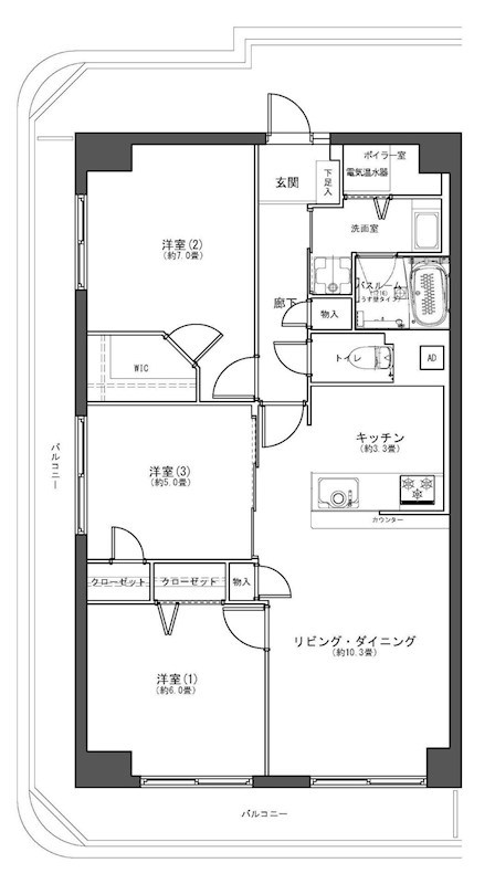新城コーポラス 間取図・土地図