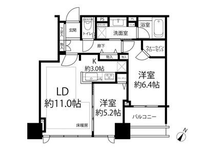 シティタワー有明 間取図・土地図