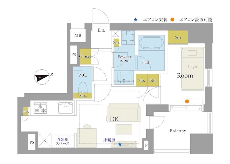 リビオ中野坂上パークフロント 間取図・土地図