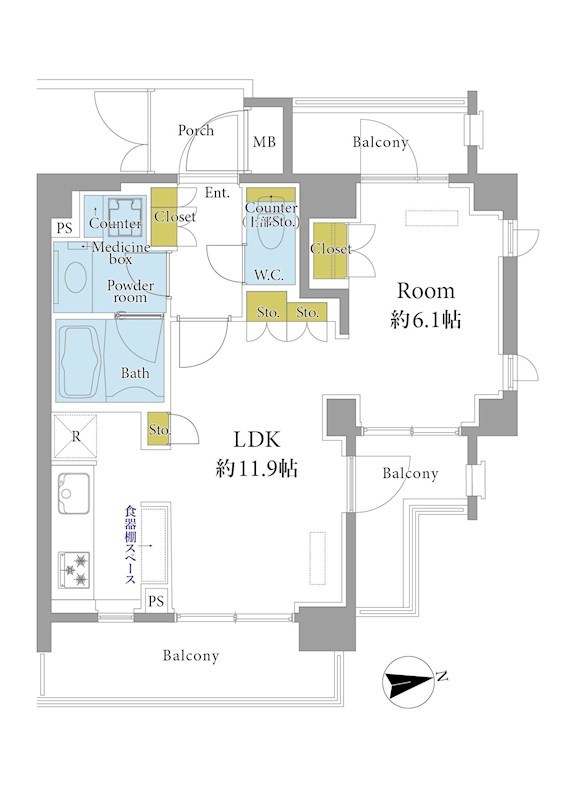 グラーサ神楽坂 間取図・土地図