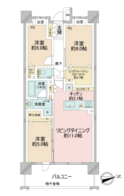 クレストプライムレジデンス　アベニュー参番街 間取図・土地図