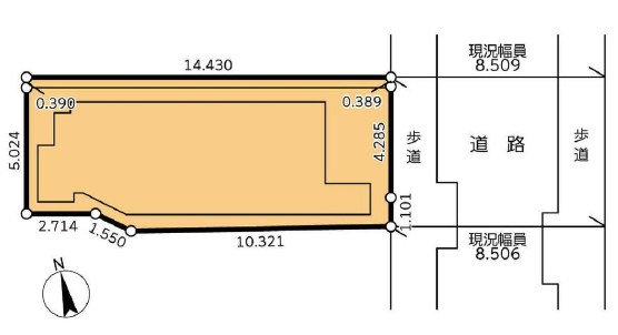 川崎市幸区南幸町２丁目　売地　限定1区画 間取図・土地図