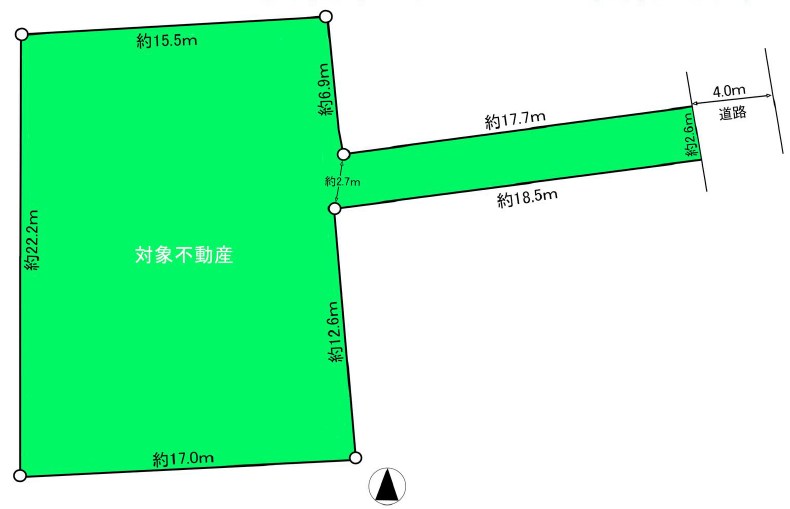 目黒区五本木１丁目　売地　限定1区画 間取図・土地図