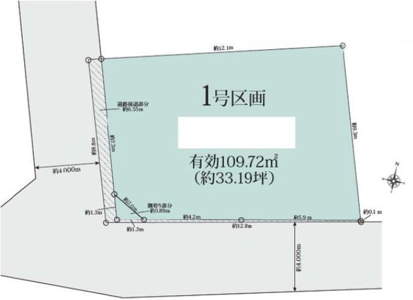中野区大和町４丁目　売地　全1区画 間取図・土地図