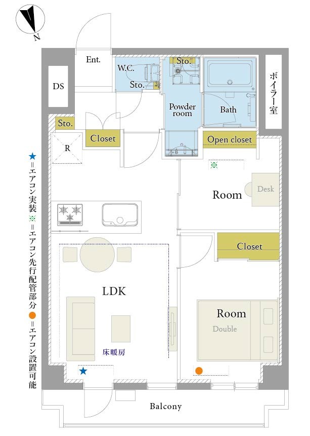 麻布狸穴ナショナルコート 間取図・土地図