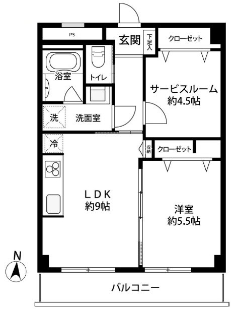ミニカムマンション 間取図・土地図