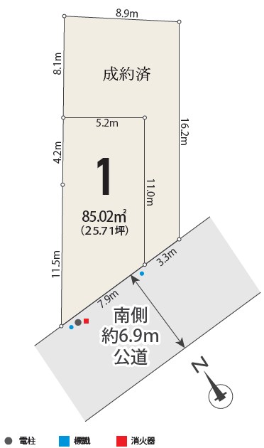 大田区上池台５丁目　売地　最終1区画 間取図・土地図
