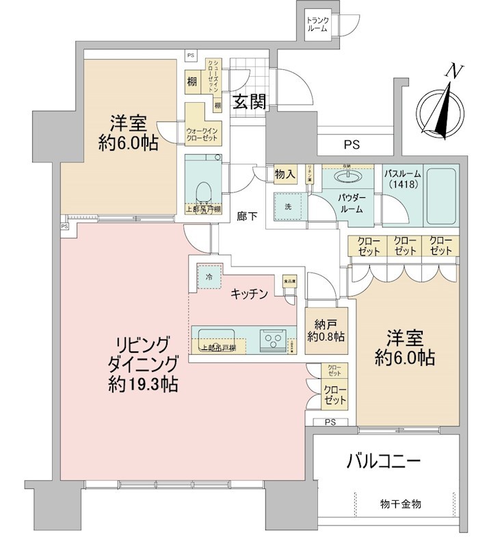 シティタワー大井町 間取図・土地図