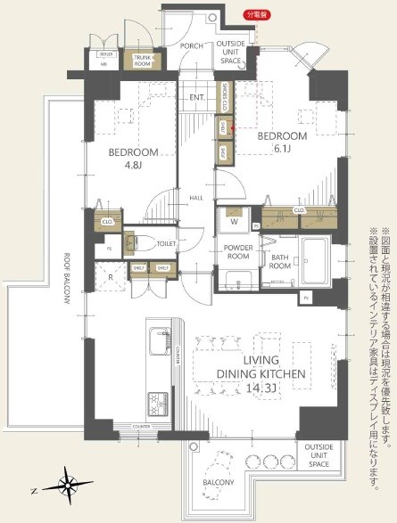 フェアロージュ中野北江古田公園 間取図・土地図