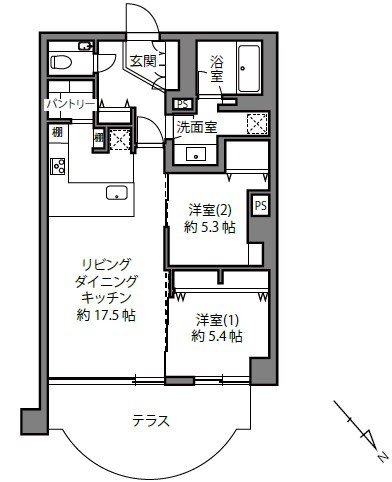 パレ神楽坂 間取図・土地図