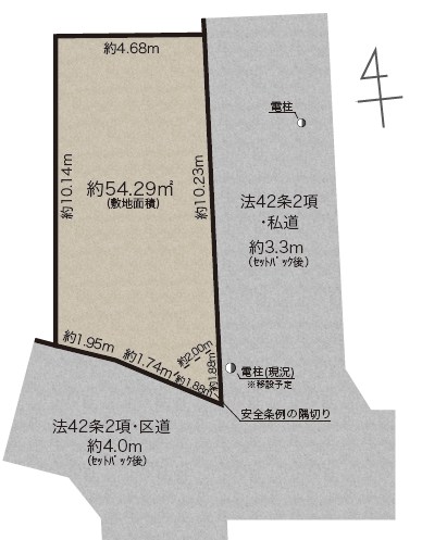 中野区本町２丁目　売地　全1区画 間取図・土地図