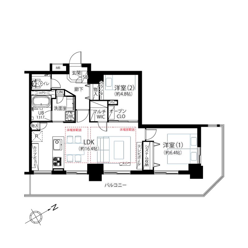 ライオンズタワー池袋 間取図・土地図