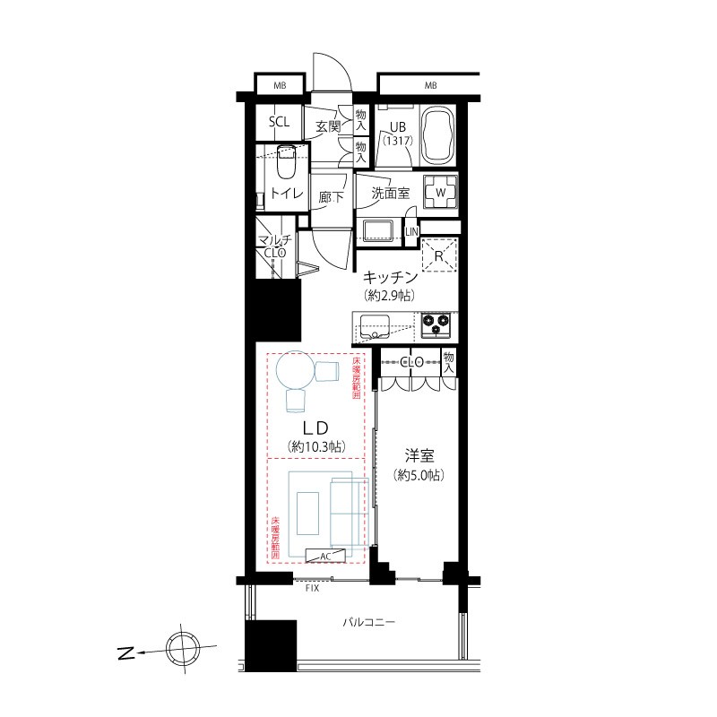 ウエリス新宿早稲田の森 間取図・土地図