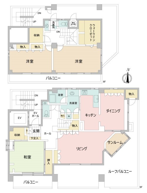 サンローズ 間取図・土地図