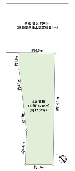 品川区小山台２丁目　売地　限定1区画 間取図・土地図