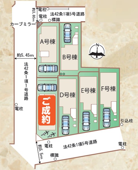 世田谷区赤堤４丁目　新築戸建　F号棟  全体区画図
