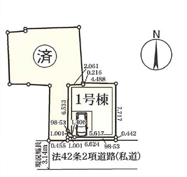江東区大島３丁目　新築戸建　最終1号棟 全体区画図