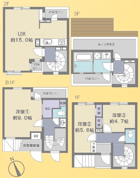グラシオ早稲田・夏目坂 間取図・土地図