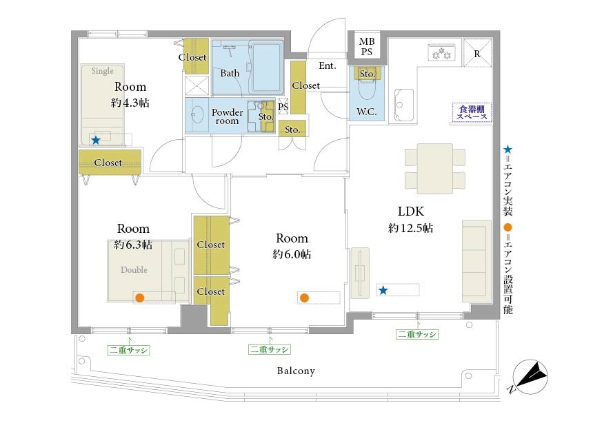 クレド磯子クレアール 間取図・土地図
