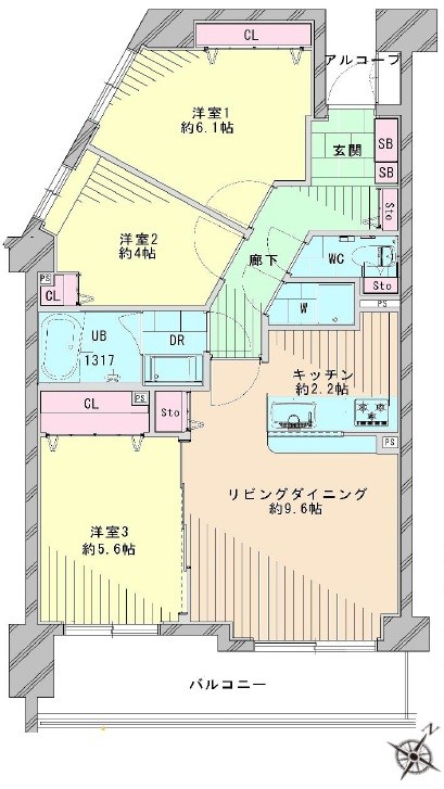 パルテール砧 間取図・土地図