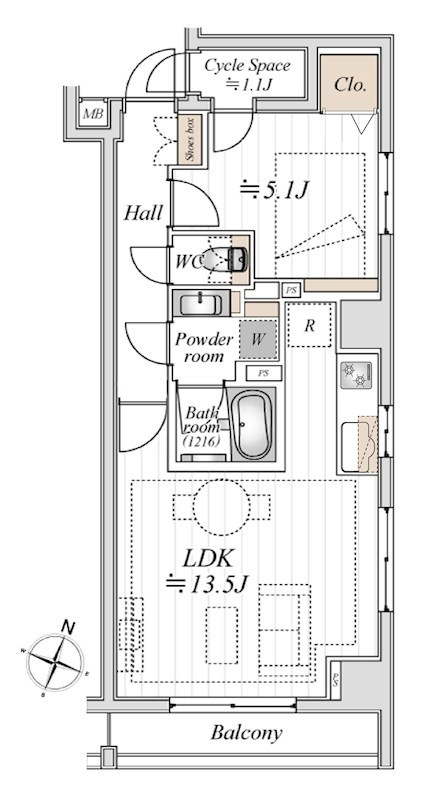 日本橋室町デュープレックスポーション 間取図・土地図