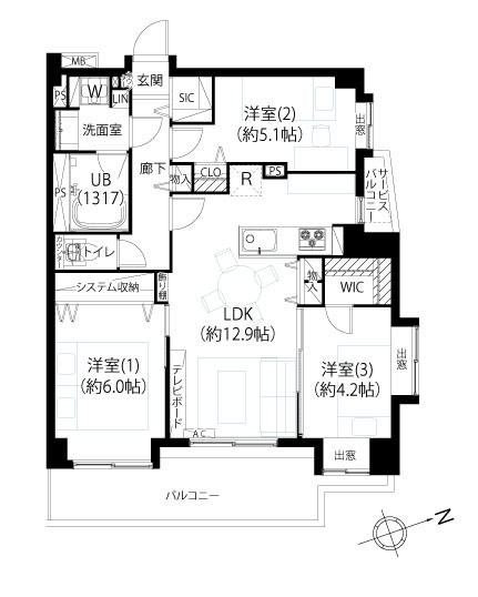 セザール高井戸ガーデン 間取図・土地図