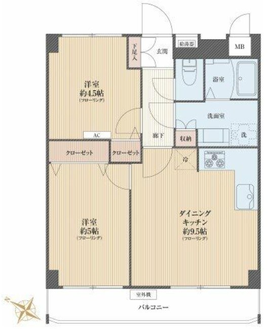 第１フォンタナ駒沢 間取図・土地図
