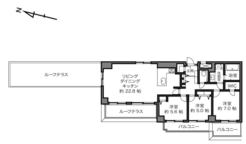マンション小石川台 間取図・土地図
