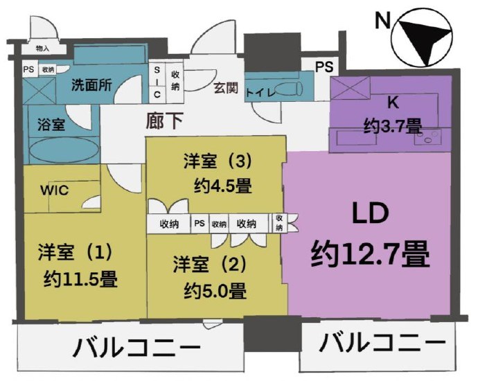 ブランズタワー豊洲 間取図・土地図