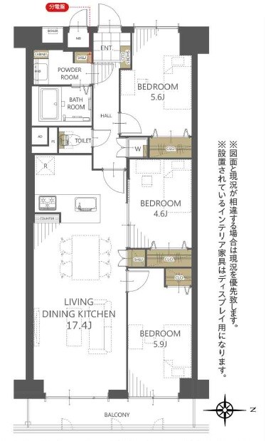 イトーピア東大島マンション 間取図・土地図