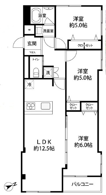 田園調布コーポラス 間取図・土地図